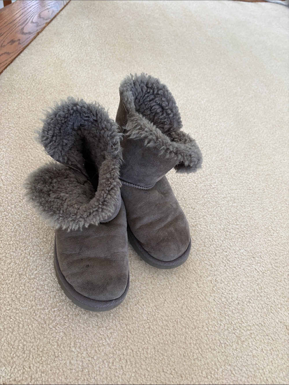 Ugg Cozy Women's Short Shearling Lined Winter Boots - Gray